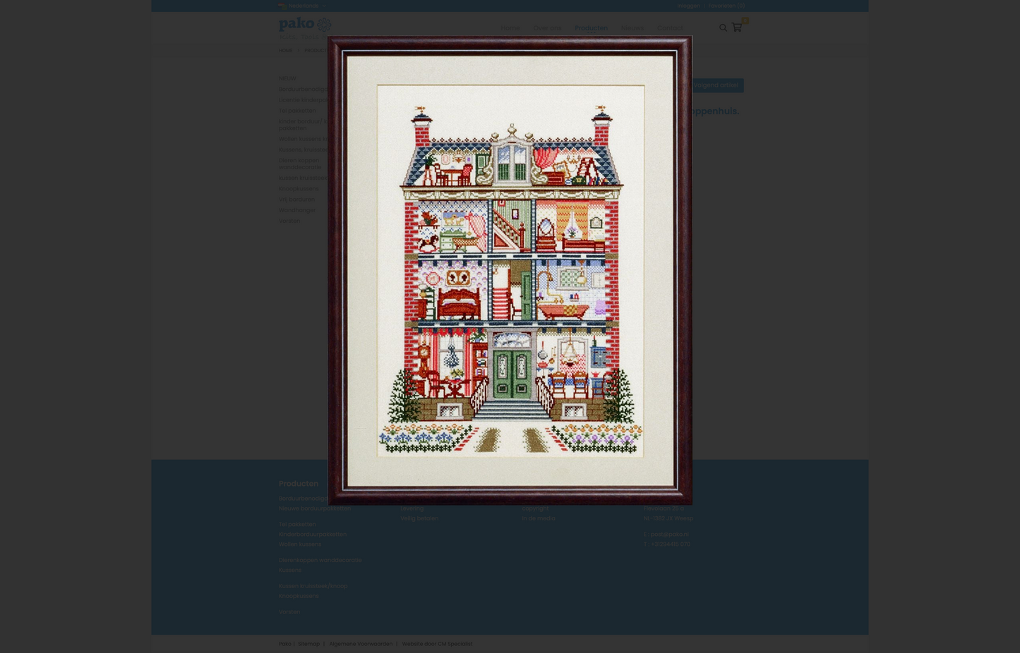 Classic dollhouse embroidery kit