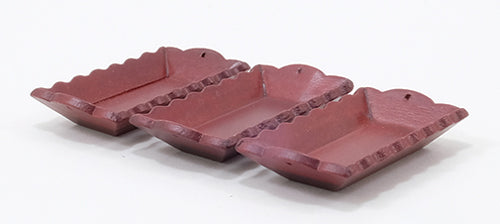 3 Mahonie dienbladen