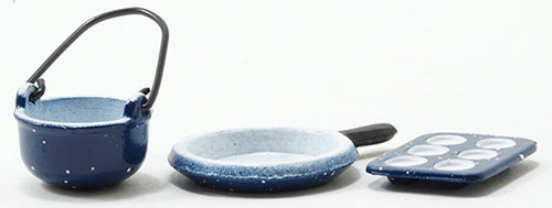 Bakset spatterware blauw