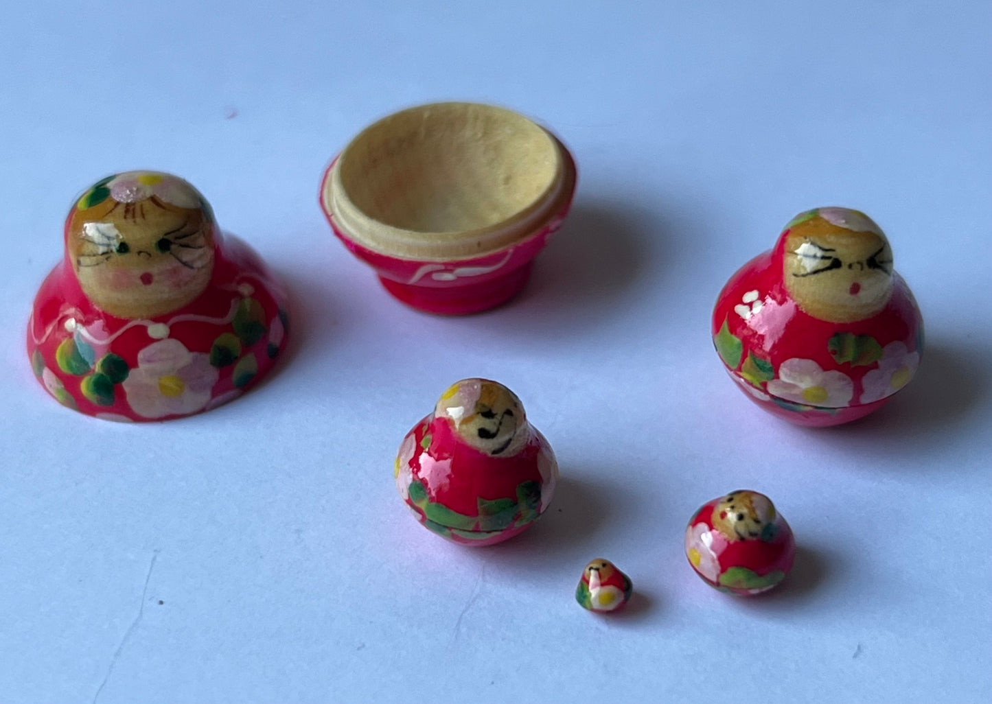 Matroesjka pop set van 5 Roze