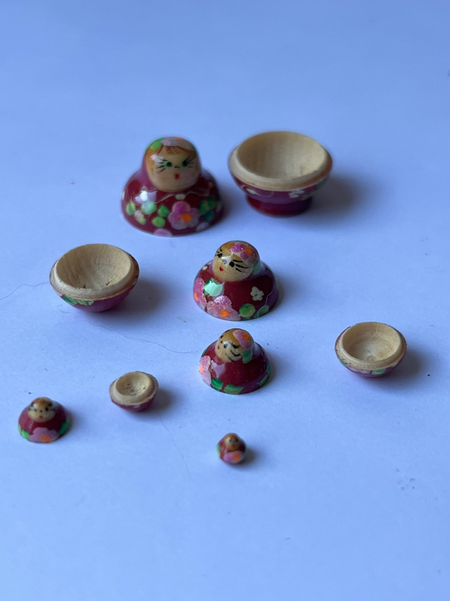 Matroesjka pop set van 5 Rood