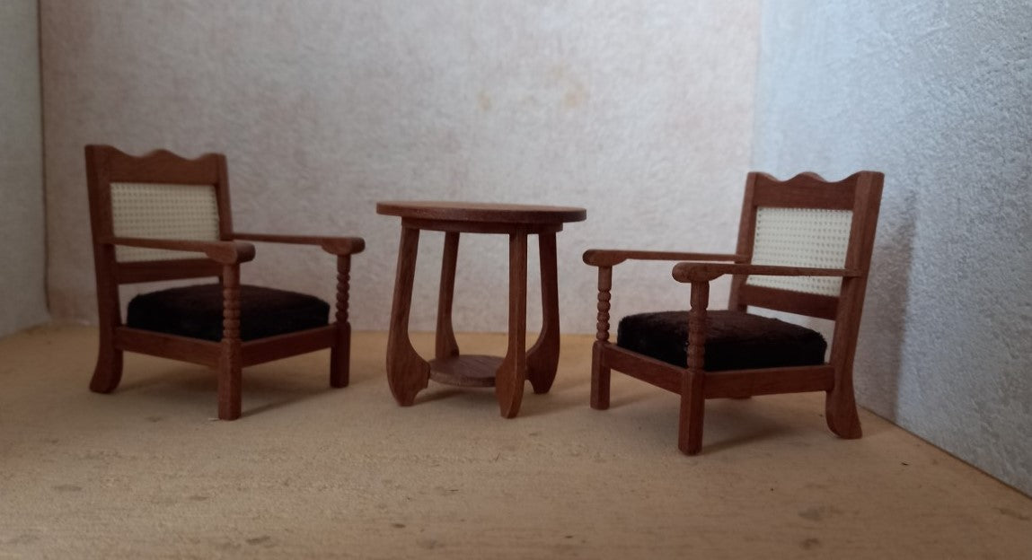 rooktafel met 2 stoelen