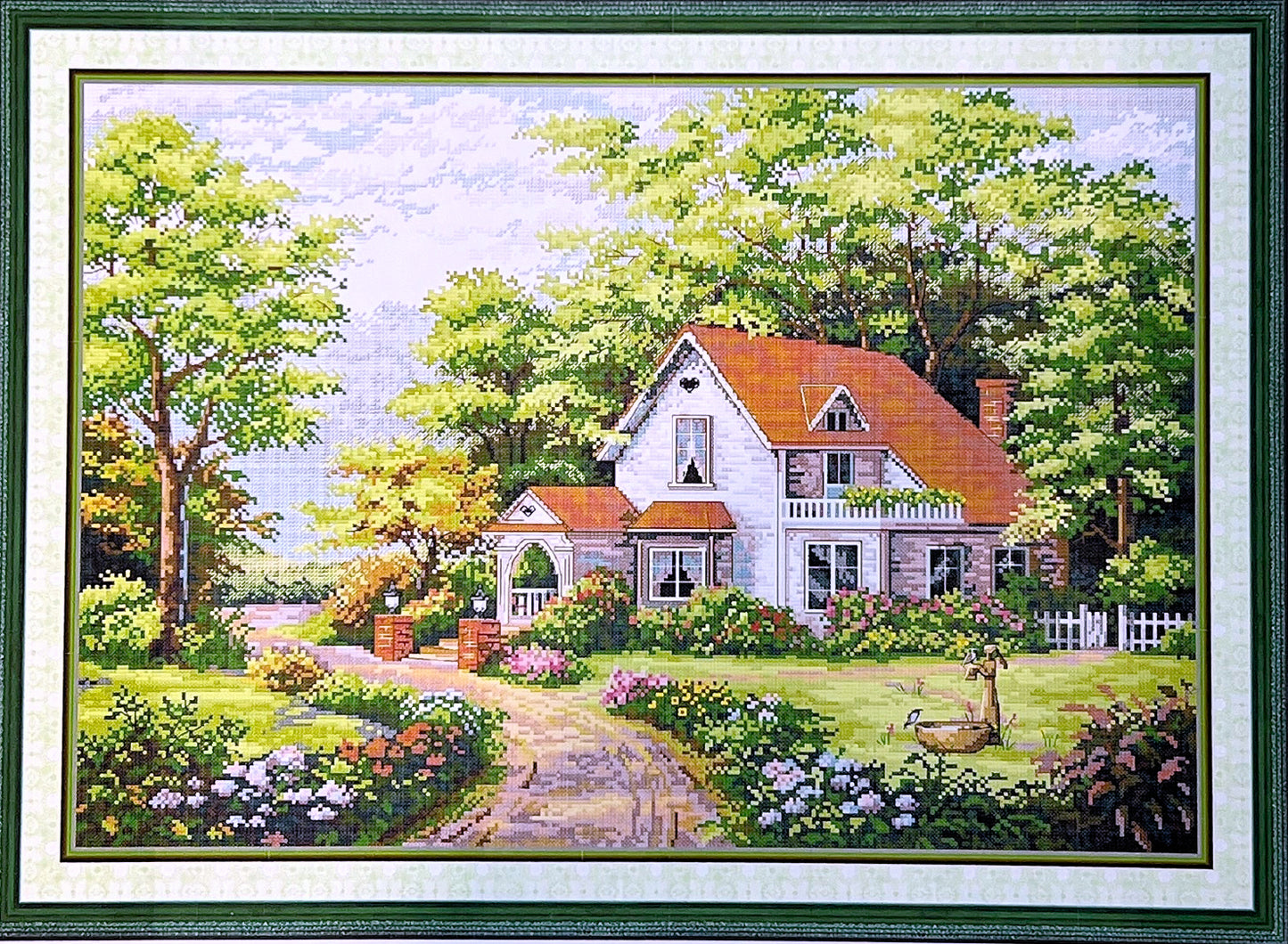 Borduurpakket Villa met rood dak