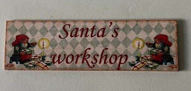Decoratiebord "Santa's workshop"
