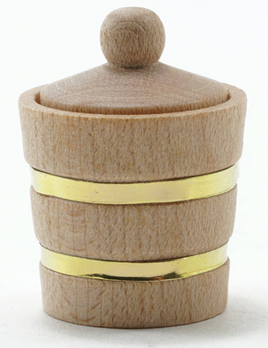 Houten emmer met deksel