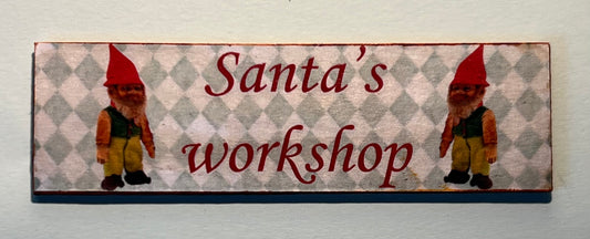Bord " Santa's Workshop" diverse deco