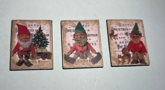 3 Decoratie borden kerst