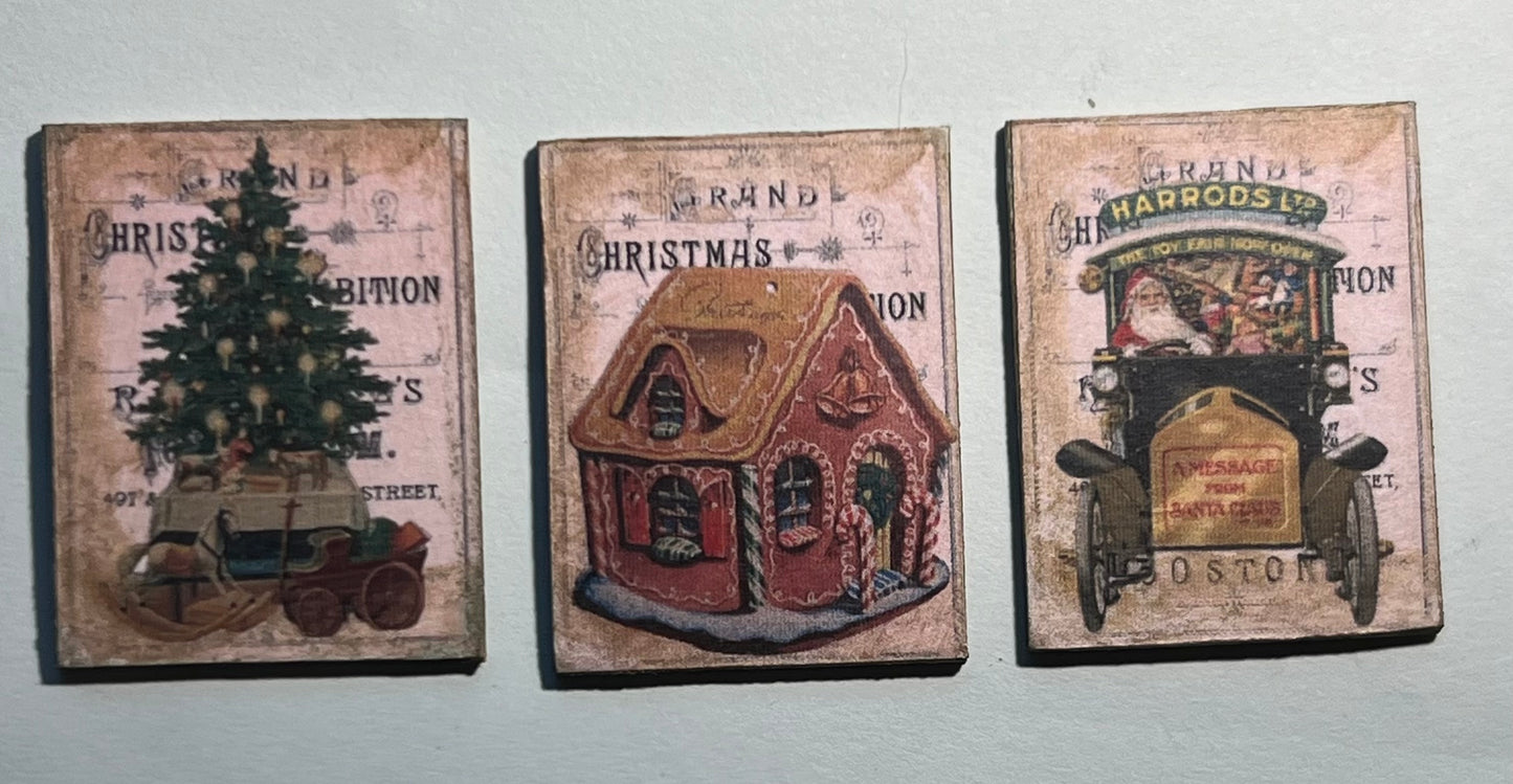 3 Decoratie borden kerst