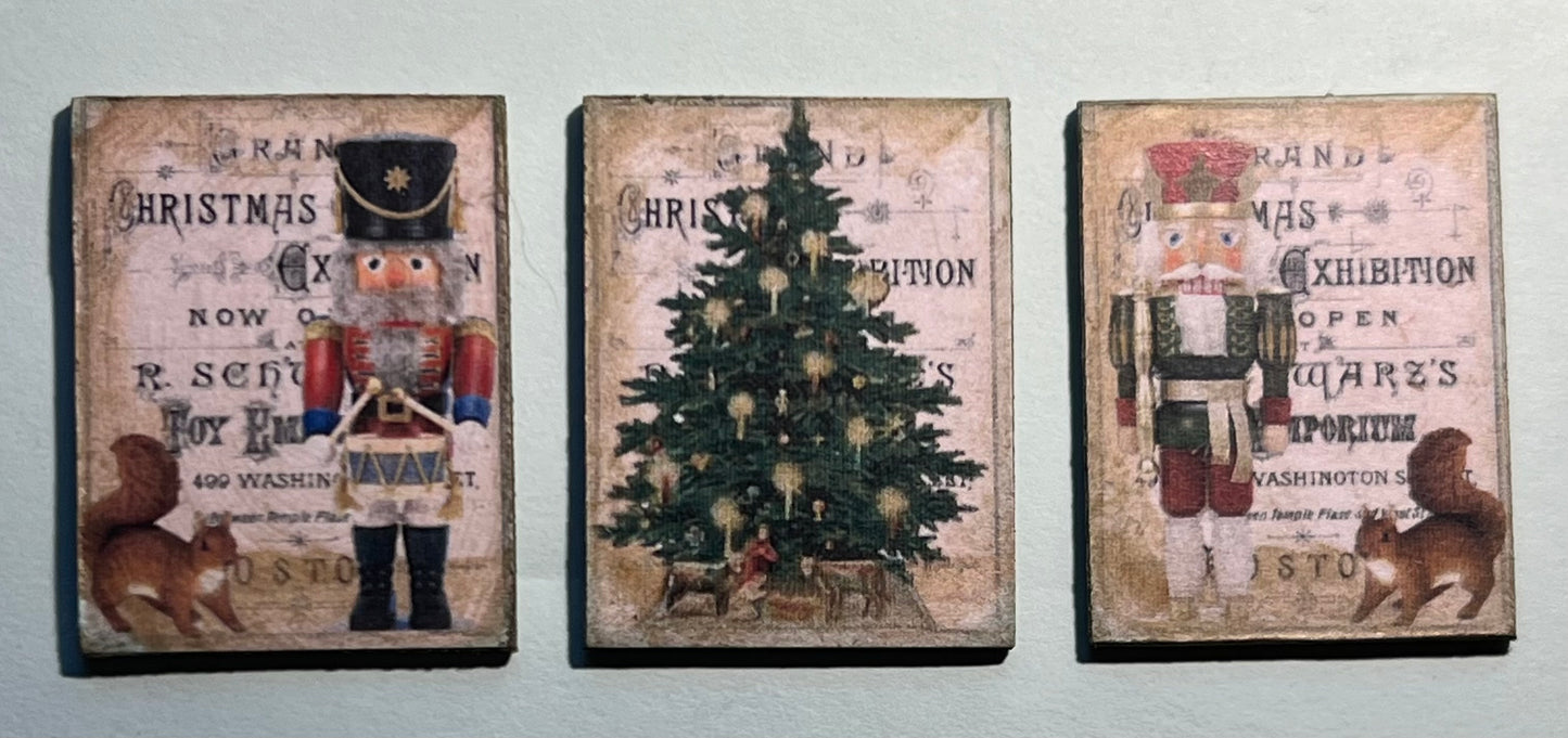 3 Decoratie borden kerst